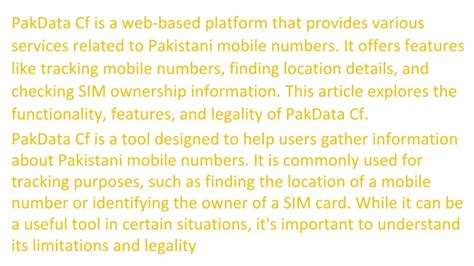 Pakdatacf - Pakdata Cf Number Finder Is A Pakistan Number Lookup And Sim Ownership.